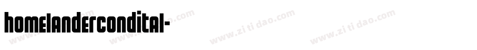 homelandercondital字体转换