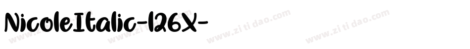 NicoleItalic-l26X字体转换