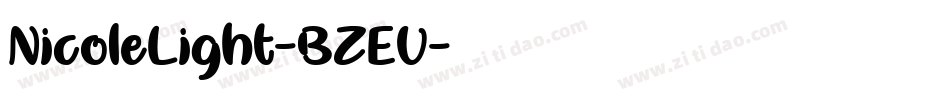 NicoleLight-BZEV字体转换