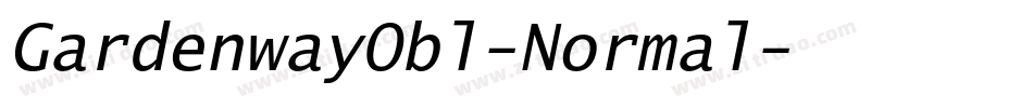 GardenwayObl-Normal字体转换