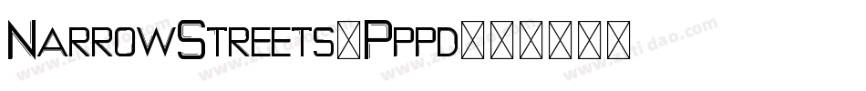 NarrowStreets-Pppd字体转换