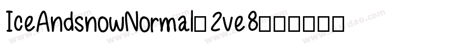 IceAndsnowNormal-2ve8字体转换