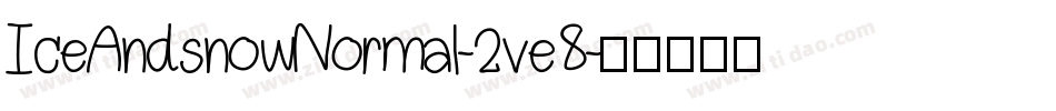 IceAndsnowNormal-2ve8字体转换