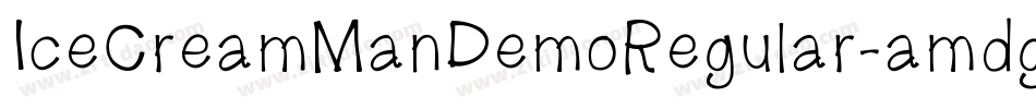 IceCreamManDemoRegular-amdg字体转换