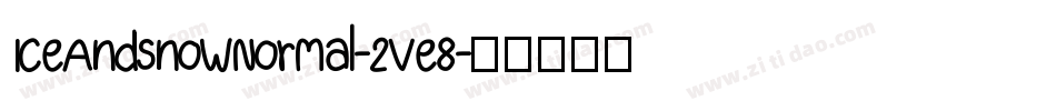 IceAndsnowNormal-2ve8字体转换