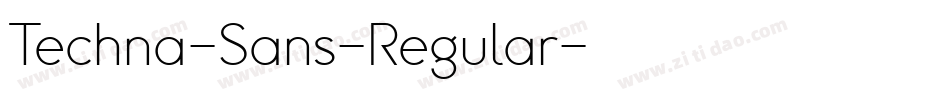 Techna-Sans-Regular字体转换