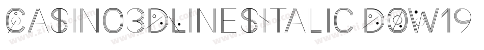 Casino3DLinesItalic-DOW19字体转换