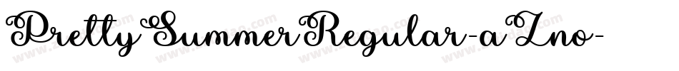 PrettySummerRegular-aZno字体转换