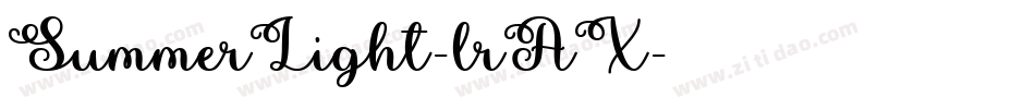 SummerLight-lrAX字体转换