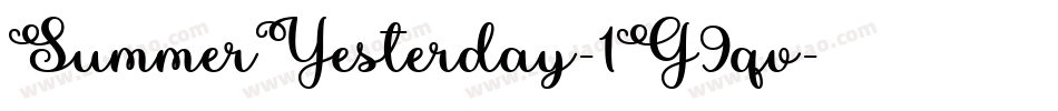 SummerYesterday-1G9qv字体转换