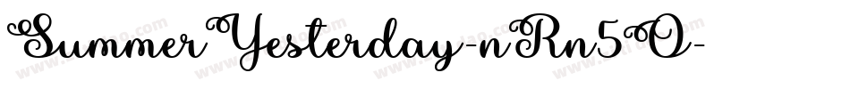 SummerYesterday-nRn5O字体转换