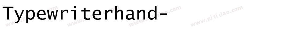 Typewriterhand字体转换