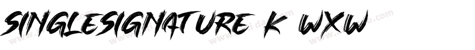 SingleSignature-K7WXW字体转换