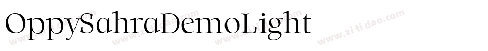OppySahraDemoLight字体转换