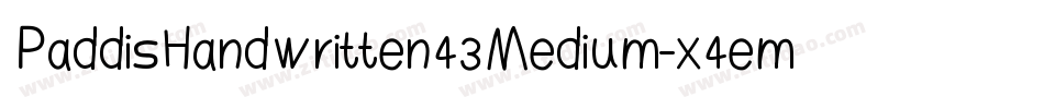 PaddisHandwritten43Medium-x4em字体转换
