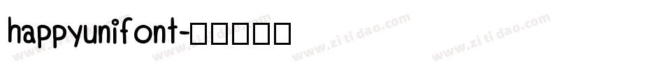 happyunifont字体转换