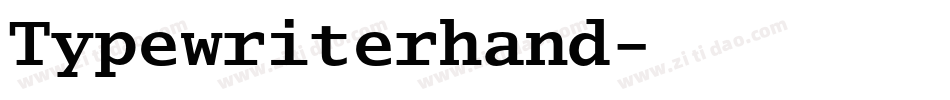 Typewriterhand字体转换