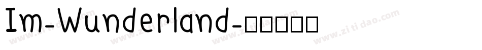 Im-Wunderland字体转换
