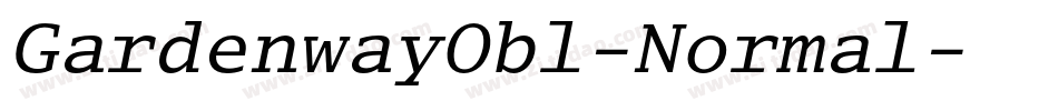 GardenwayObl-Normal字体转换