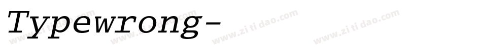 Typewrong字体转换