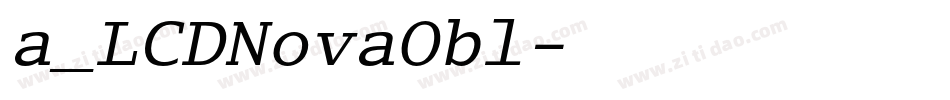 a_LCDNovaObl字体转换