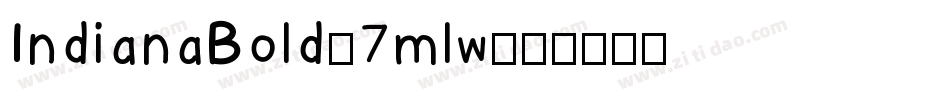 IndianaBold-7mlw字体转换
