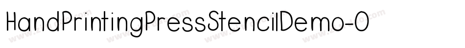 HandPrintingPressStencilDemo-OnjA字体转换