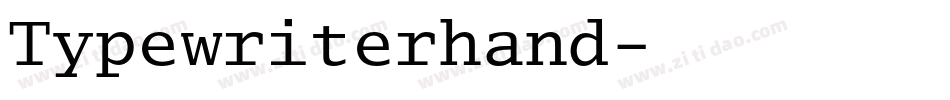 Typewriterhand字体转换