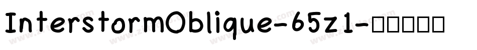 InterstormOblique-65z1字体转换
