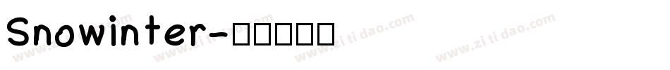 Snowinter字体转换