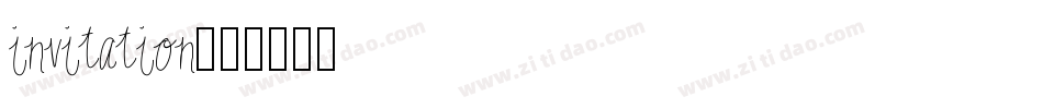 invitation字体转换