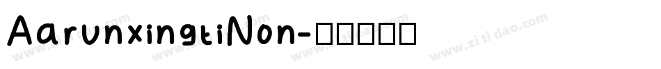 AarunxingtiNon字体转换