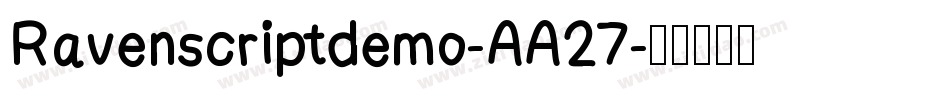 Ravenscriptdemo-AA27字体转换