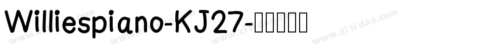Williespiano-KJ27字体转换