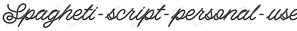 Spagheti-script-personal-use字体转换