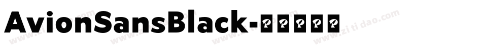 AvionSansBlack字体转换