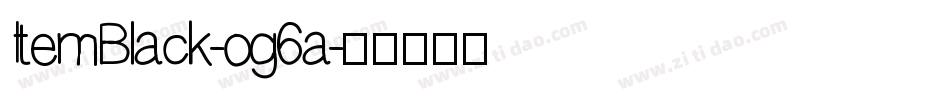 ItemBlack-og6a字体转换