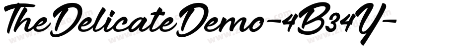 TheDelicateDemo-4B34Y字体转换