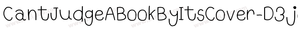 CantJudgeABookByItsCover-D3j9字体转换