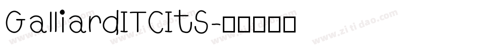 GalliardITCItS字体转换