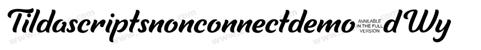 Tildascriptsnonconnectdemo-dWyX字体转换