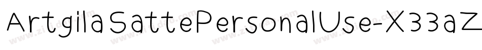 ArtgilaSattePersonalUse-X33aZ字体转换