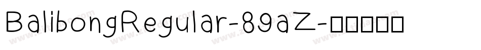 BalibongRegular-89aZ字体转换