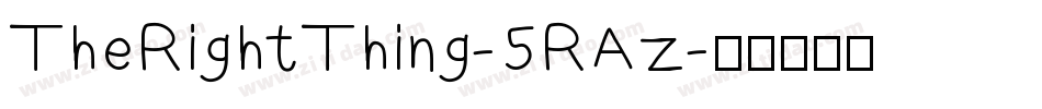 TheRightThing-5RAz字体转换