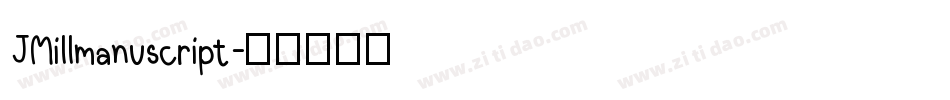 JMillmanuscript字体转换