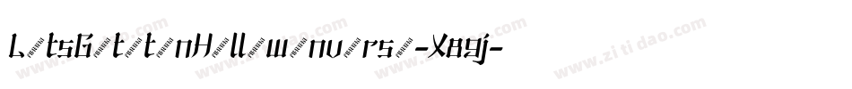 LetsGetItOnHollowInverse-X89j字体转换