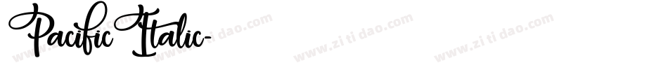 PacificItalic字体转换