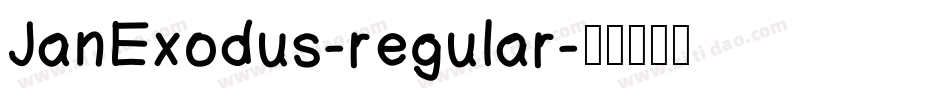 JanExodus-regular字体转换
