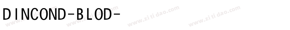 DINCOND-BLOD字体转换