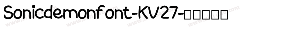Sonicdemonfont-KV27字体转换